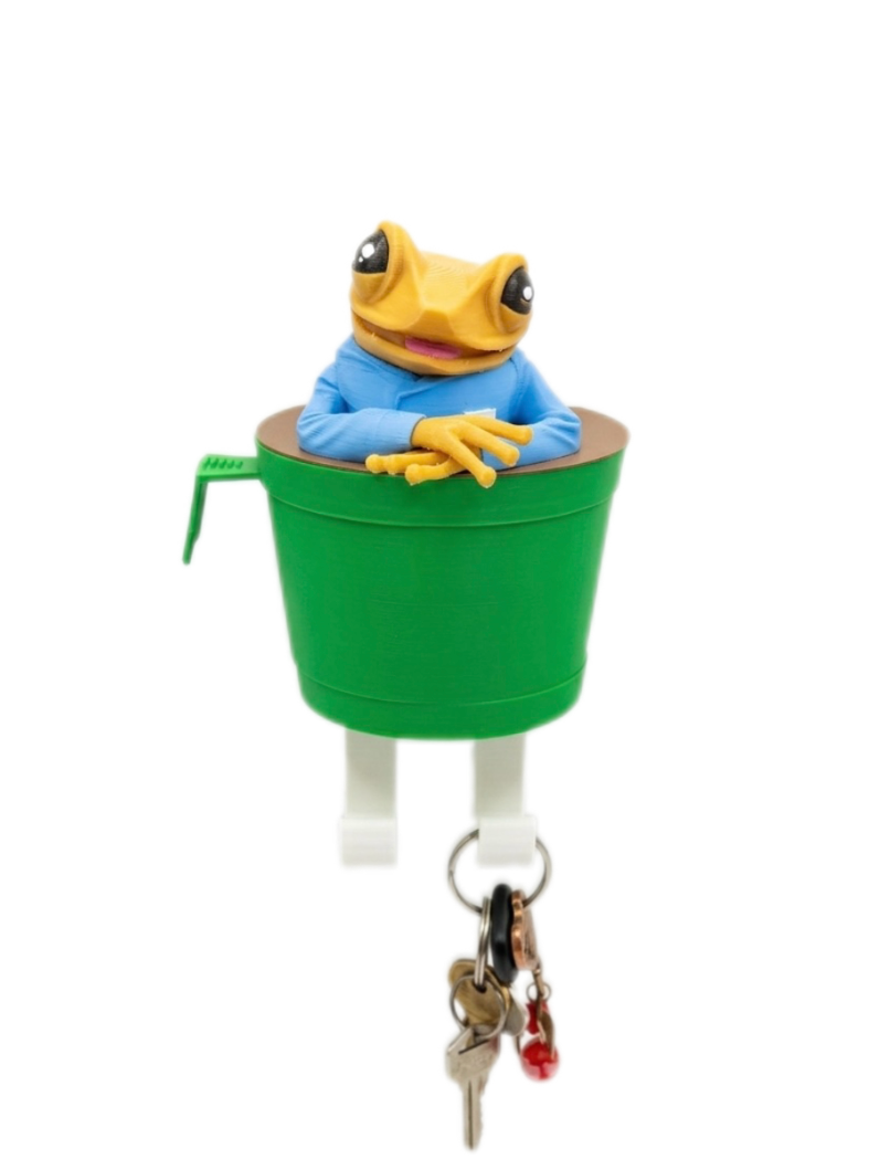 Concho frog with puertorican tacita keyholder
